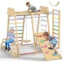 BlueWood Upgraded Indoor Jungle Gym 9-in-1 Playground Kids Climbing Toys