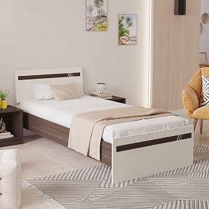 bluewud pollo engineered wood singlediwan bed without storage box for bedroom home furniture wenge amp white  78 x 36 cm mattress size assembly - free installation