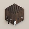 BLUEWUD Ramnet Engineered Wood Wall Mounted Decor Key Holder Hanger with 5 Knobs for Bedroom Study Living Room Home Furniture (Brown Maple)
