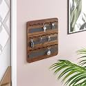 BLUEWUD Stuart Engineered Wood Wall Mounted Decor Key Holder Hanger with 24 Knobs for Bedroom Study Living Room Home Furniture (Brown Maple)