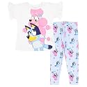 Bluey Girls' 2-Piece T-Shirt and Pants Set Toddler to Big Kid
