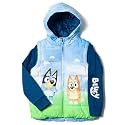 Bluey Girls' Hooded Zip-Up Jacket Toddler to Big Kid