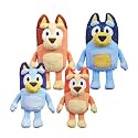 Bluey Heeler Family Stuffed Animal Set of 4, 7-8” Plush Figure Toys