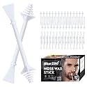 BlueZOO Nose Wax Sticks 2-IN-1 60Pcs Waxing Applicator Disposable Spatulas