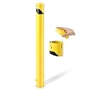 Blulu 1 Pack 46 Inch Steel Safety Bollard Post, Heavy Duty