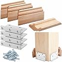 Blulu 1 Set 5" Newel Post Mounting Kit Deck Stair Floor Installation Kit