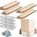 Blulu 1 Set 6" Newel Post Mounting Kit Deck Stair Floor Installation Kit