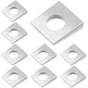 Blulu 10 Pcs 3/8'' Square Beveled Washer