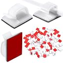 Blulu 100 Pcs Christmas Light Clips, Self Adhesive, Large, White