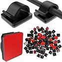 Blulu 100 Pcs Christmas Light Clips, Self Adhesive, Small, Black
