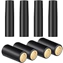 Blulu 120 Pcs Wine Sealer for Bottles PVC Heat Shrink Capsules Bottle Caps for Wine Making Cellars and Home Use (Black)