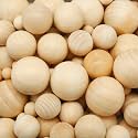 Blulu 122 Pieces Round Wood Balls Unfinished Wooden Ball Natural DIY Craft