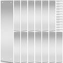 Blulu 14 Pack Door Push Plate, 16 x 4 Inch Stainless Steel Door Kick Plate, Heavy Duty Brushed Metal Protector with Screws for Commercial Office, Warehouse and Rental Doors