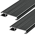 Blulu 2 Pack 36 Inch 3 Inch Wide Aluminum Door Threshold Extender Strip