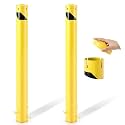 Blulu 2 Pack 46 Inch Steel Safety Bollard Post, Heavy Duty