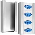 Blulu 2 Pack Stainless Steel Glove Boxes Holder, Wall Mount for 4 Boxes
