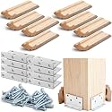 Blulu 2 Set 3-1/2" Newel Post Mounting Kit Deck Stair Floor Installation