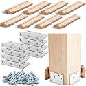 Blulu 2 Set 6" Newel Post Mounting Kit Deck Stair Floor Installation Kit