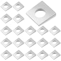 Blulu 20 Pcs 1/2" Square Beveled Washer