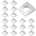 Blulu 20 Pcs 3/8'' Square Beveled Washer