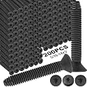 Blulu 200 Pack Trailer Deck Screws, 5/16-18 x 3 in, T40 Drive, Black