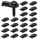 Blulu 24 Pack 13/16 x 1/2 in Flush Window Screen Clip Black Retainer Clip