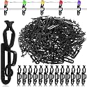 Blulu 25 Pcs Christmas Light Clips Hooks Outdoor Gutters, Black