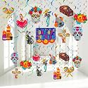 Blulu 30 Pcs Day of the Dead Decoration Día De Los Muertos, Novel Style