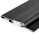 Blulu 36" Aluminum Exterior Door Threshold 7 13/16" Outdoor Swing Threshold Heavy Duty Adjustable Aluminum Door Sill Pan for Weatherproof &amp; Easy Install for Residential/Commercial Use, Black (1 Pcs)