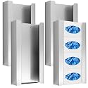 Blulu 4 Pack Stainless Steel Glove Boxes Holder, Wall Mount for 4 Boxes