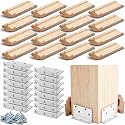 Blulu 4 Set 3-1/2" Newel Post Mounting Kit Deck Stair Floor Installation