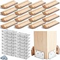Blulu 4 Set 3" Newel Post Mounting Kit Deck Stair Floor Installation kit