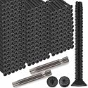 Blulu 400 Pack Trailer Deck Screws, 5/16-18 x 3 in, 2 T40 Bits, Black