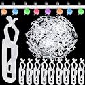 Blulu 400 Pcs Christmas Light Clips Hooks Outdoor Gutters, Clear