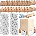 Blulu 6 Set 3-1/2" Newel Post Mounting Kit Deck Stair Floor Installation