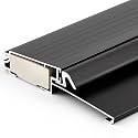 Blulu 72" 4 9/16" Aluminum Exterior Door Threshold Swing Threshold Heavy Duty Aluminum Door Sill Pan for Weatherproof & Easy Install for Residential/Commercial Use (Black)