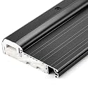 Blulu 72" Aluminum Exterior Door Threshold 4 9/16" Swing Threshold Black Heavy Duty Aluminum Door Sill Pan for Weatherproof & Easy Install for Residential/Commercial Use