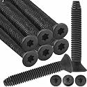Blulu 8 Pcs Flat Head Trailer Floor Deck Screws Plain Wood to Metal Screws Thread Cutting Floor Board Trailer Deck (5/16-18x3 Inches)