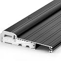 Blulu 95" Aluminum Exterior Door Threshold 5 5/8" Swing Threshold Black Heavy Duty Aluminum Door Sill Pan for Weatherproof & Easy Install for Residential/Commercial Use