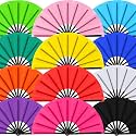 Blulu13 Inch Large Folding Fans for Line Dancing, Classic Color, 12 Pcs