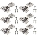 Blum Compact BLUMOTION Hinge (3 Kits), 1/2" Overlay, 105° Opening Angle, Steel, Integrated Soft-Close Hinges for Face Frame Cabinets
