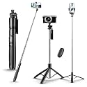 S15 Selfie Stick Tripod 360 Rotation, Extendable Upto 62 inch Tripod Stand for Phone/Action Camera/DSLR Camera, Photoshoot Perfect for Vlogging