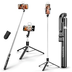 selfie stick tripod with light 67 inch 170cm tripod for mobile phone multi functional bluetooth long selfie stick for travel vlogging genz stick 170 cm