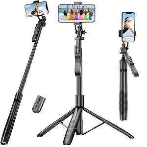 sg-15 selfie stick with tripod stand 360 degree rotation bluetooth remote quadripod stand balance handle 71-inch selfie stick for phone camera gopro 360panoramic shooting vlogging live