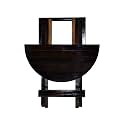 BM WOOD FURNITURE Sheesham Wood Foldable Patio Tea/Coffee Table | for Balcony, Garden and Outdoor | Round Table | Walnut Finish