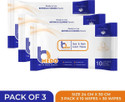 Bmedo Body Cleansing Wet Bed Bath Wipes for Adults(10x3=30 Wipes)
