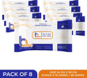 Bmedo Body Cleansing Wet Bed Bath Wipes for Adults(8x10 =80 Wipes)