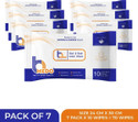 Bmedo Body Cleansing Wet Bed Bath Wipes for Adults(7x10 =70 Wipes)