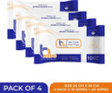 Bmedo Body Cleansing Wet Bed Bath Wipes for Adults(10x4=40 Wipes)