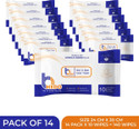 Bmedo Body Cleansing Wet Bed Bath Wipes for Adults(10x14=140 Wipes)
